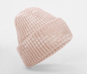 BEECHFIELD BF330R - CHUNKY KNITTED PATCH BEANIE Strawberry Haze