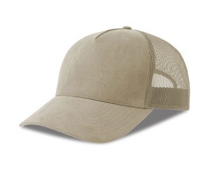 ATLANTIS HEADWEAR AT277 - Faux suede trucker-style cap Stone